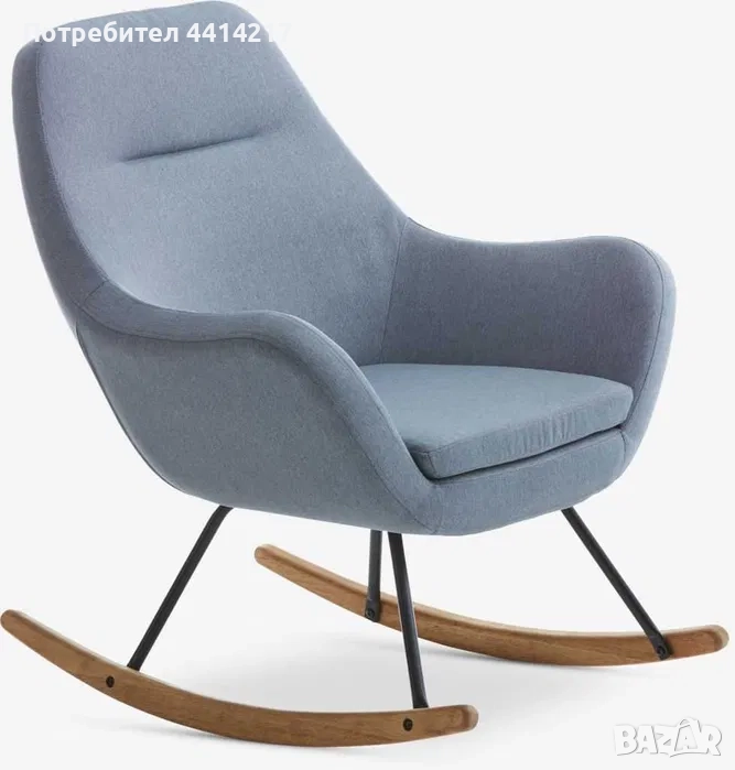 Люлеещ стол NEBEL светлосин текстил, снимка 1