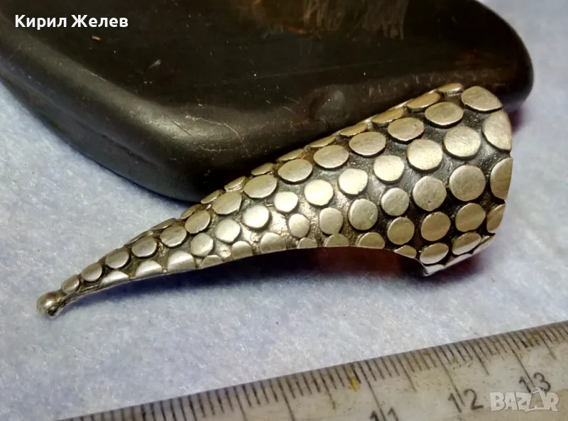 НЕО ГОТИК АРТ СРЕБЪРЕН ПРЪСТЕН ДРАКОНОВ НОКЪТ ЛАКИРАНО СРЕБРО 925 РЕГУЛИРУЕМ ЕФЕКТЕН МОДЕЛ 47956, снимка 1