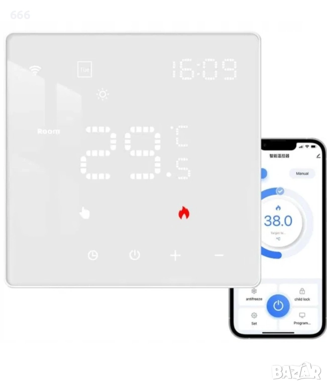 Интелигентен WiFi термостат, снимка 1