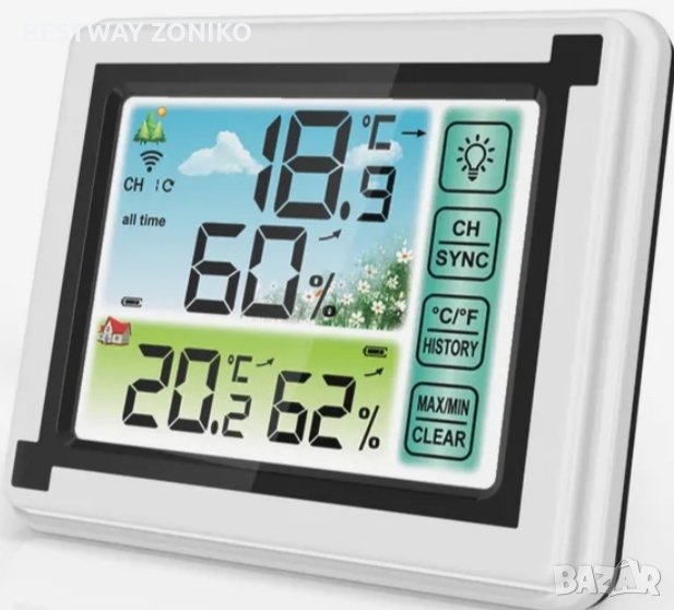   Външен безжичен термометър с влагомер. Безжична метеорологична станция, снимка 1
