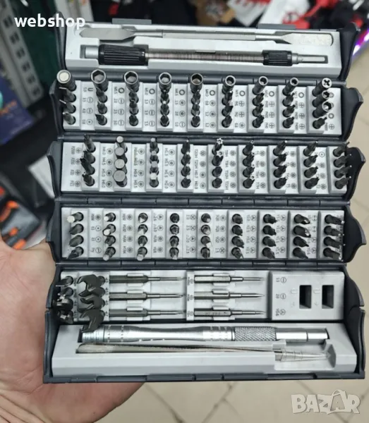 Комплект отвертки за ремонт на Телефони и Лаптопи 128в1, снимка 1
