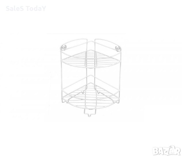 Ъглова етажерка за баня, 2 нива, 12x50 cм, снимка 1