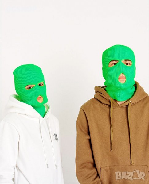 Зимна шапка маска - Green Neon Balaclava, снимка 1