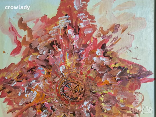 Светослав Славчев Слав Абстаркция маслени бои, снимка 3 - Картини - 44217139