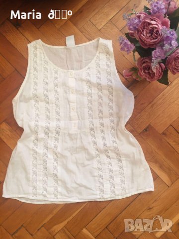 Ленен дантелен потник, снимка 6 - Потници - 38048879