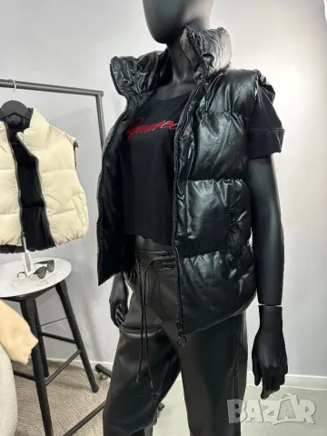 Дамска кожена грейка / елек , снимка 4 - Елеци - 42808263