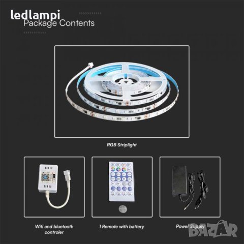 LED SMART Дигитална Лента Комплект RGB 24V, снимка 5 - Лед осветление - 42638359