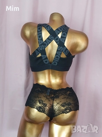 S/M ADIDAS Черно спортно бюстие +подарък , снимка 2 - Спортни екипи - 54170293