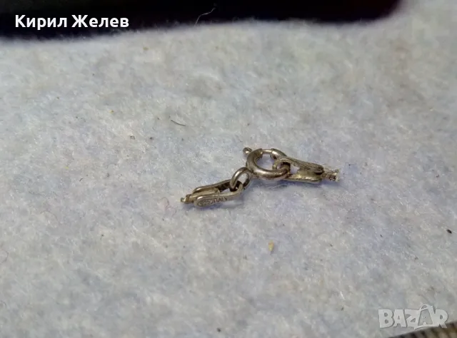 СТАРА СРЕБЪРНА ЗАКОПЧАЛКА СРЕБРО 925 ITALY КАРАБИНКА За ГРИВНА КОЛИЕ ВЕРИЖКА 49882, снимка 4 - Други - 49525199