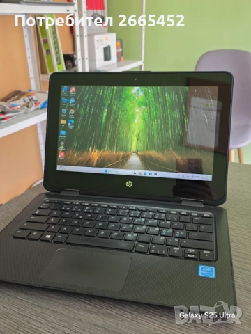Промо! HP ProBook x360 11 G1 EE Grey 11.6" / 4 ядрен Pentium N4200 / 4GB / 128GB SSD + гаранция, снимка 2 - Лаптопи за дома - 53885503