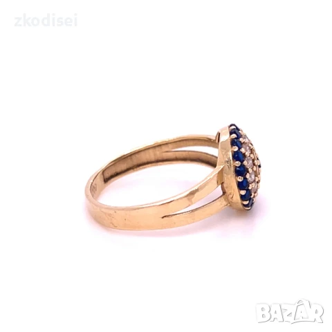 Златен дамски пръстен 1,73гр. 14кр. проба:585 размер:49 модел:32564-1, снимка 3 - Пръстени - 50893932