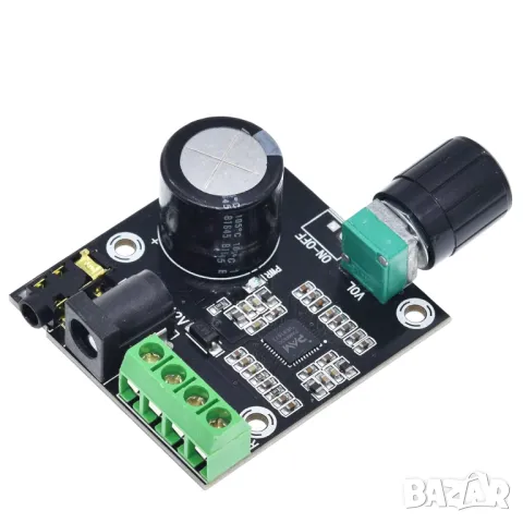 Аудио усилвател 2x15W PAM8610 Class D 12V, снимка 4 - Друга електроника - 48035518