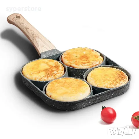 Тиган с 4 отделения Digital One SP01017, с незалепващо покритие, във формата на кръгове, за яйца , п, снимка 2 - Форми - 49403601
