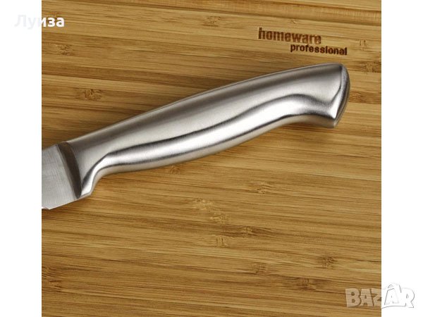 Луксозен сет 5 ножа със стойка и дъска, снимка 4 - Други стоки за дома - 30160387