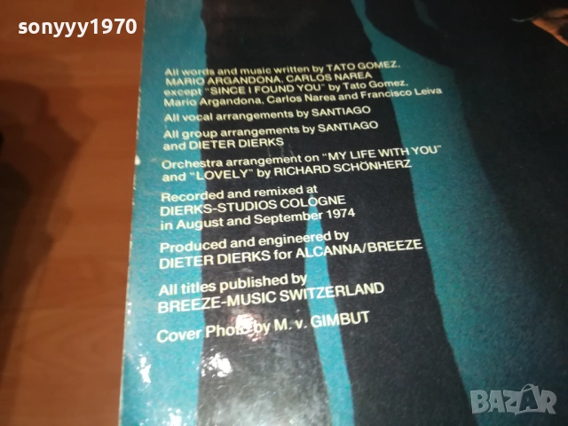 SANTIAGO-ПЛОЧА ОТ АНГЛИЯ 2608251216, снимка 10 - Грамофонни плочи - 51493672
