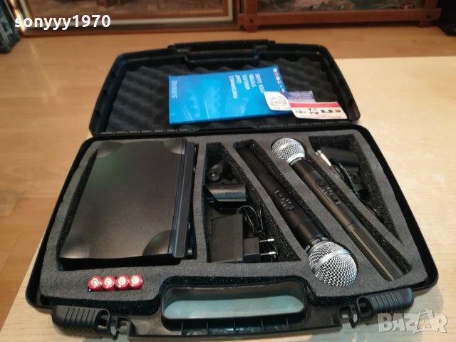 SHURE БЕЗЖИЧНИ МИКРОФОНИ С КУФАР 2501222019, снимка 5 - Микрофони - 35560898