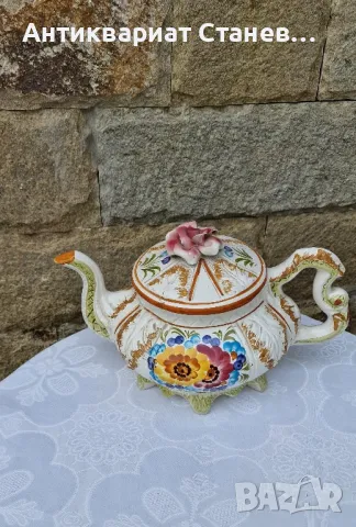 🇮🇹 Много красив чайник Bassano Италия 

, снимка 6 - Антикварни и старинни предмети - 50381668