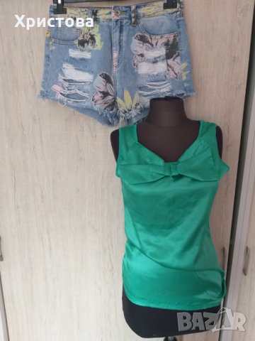 Нови дънкови панталонки - 20,00лв., снимка 5 - Къси панталони и бермуди - 21907591