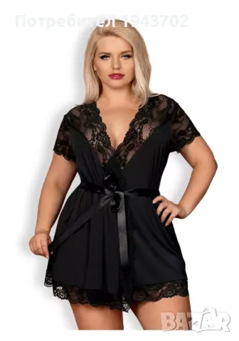 Секси дамски халат 810-PEI-1 Obsessive, снимка 3 - Нощници - 47720789