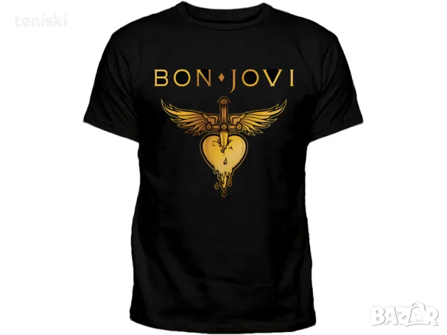 Рок тениски Bon Jovi Модели и размери, снимка 2 - Тениски - 55935947