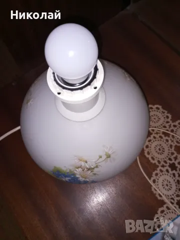 Красива нощна лампа със светещо тяло, снимка 11 - Антикварни и старинни предмети - 48277429