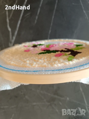 Пънч /фъкана бродерия пано с цветя, снимка 4 - Декорация за дома - 51319698