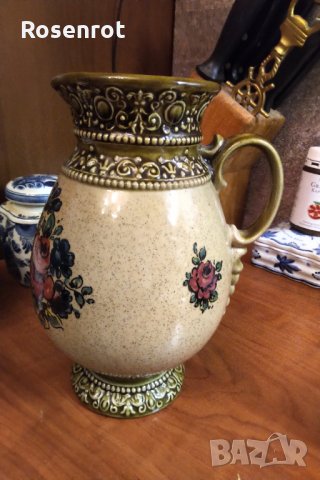 Изключително красива ръчно изработена керамична кана , снимка 4 - Антикварни и старинни предмети - 30925237