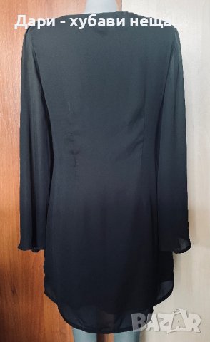 Черна рокля с вградено колие🍀❤️М/L,L❤️🍀арт.6025, снимка 3 - Рокли - 42378723