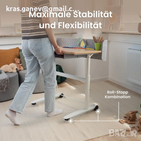 Детско бюро Ergotopia с регулируема височина – ергономично, растящо, снимка 6 - Бюра - 54007504