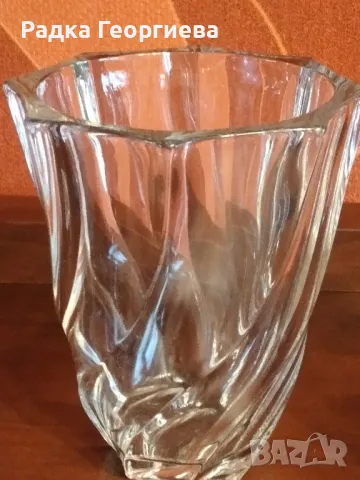 Чифт френски стъклени вази, снимка 3 - Вази - 50241103