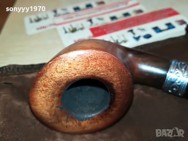 ДЪРВЕНА ЛУКСОЗНА ЛУЛА С ЛОГО И КЕЙС 0205231820, снимка 7 - Лули - 40565799