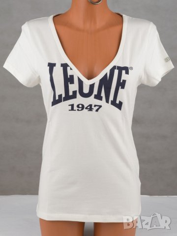 Дамска памучна тениска слонова кост марка Leone L