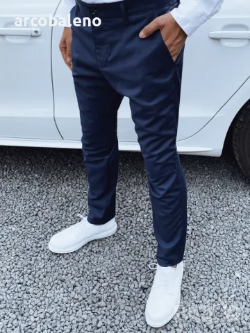 Мъжки тъмносин панталон, снимка 2 - Панталони - 48365891