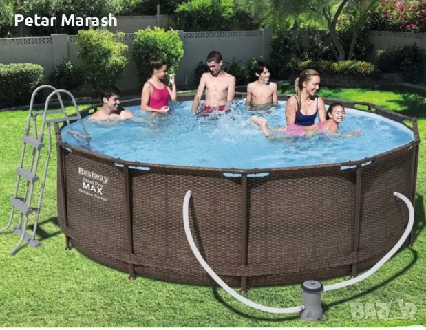 БАСЕЙН СГЛОБЯЕМ BESTWAY Steel ProMax 56709 С ПОМПА 366×100см, снимка 2 - Басейни и аксесоари - 50725361