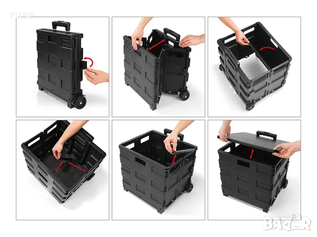 НОВИ! Сгъваема количка за пазаруване и транспортиране до 25кг, снимка 6 - Други стоки за дома - 50225135