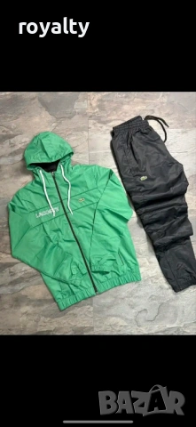 Lacoste Нов Мъжки Шушляк Зелен Екип 