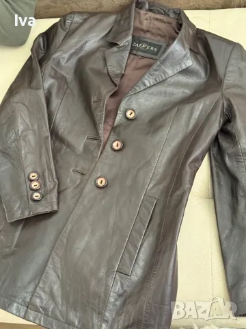 Дамско яке естествена кожа м л размер тъмно кафяво zaffers, снимка 4 - Якета - 50128362