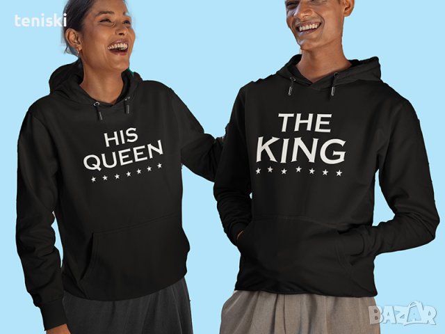 Качествени Суичъри за семейства и влюбени двойки King & Queen , The Boss The Real Boss 4 модела, снимка 3 - Суичъри - 31701779