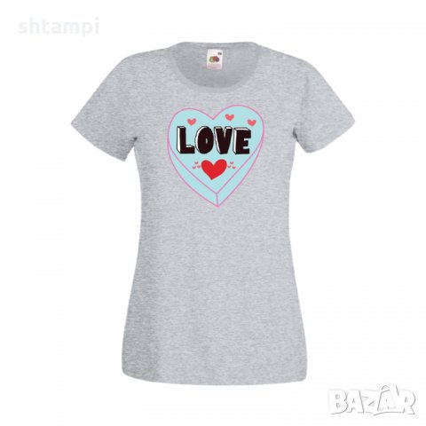 Дамска тениска Свети Валентин Love 4, снимка 3 - Тениски - 35647206