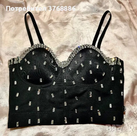 Бюстие/топ/корсет с камъни, снимка 3 - Корсети, бюстиета, топове - 50419360
