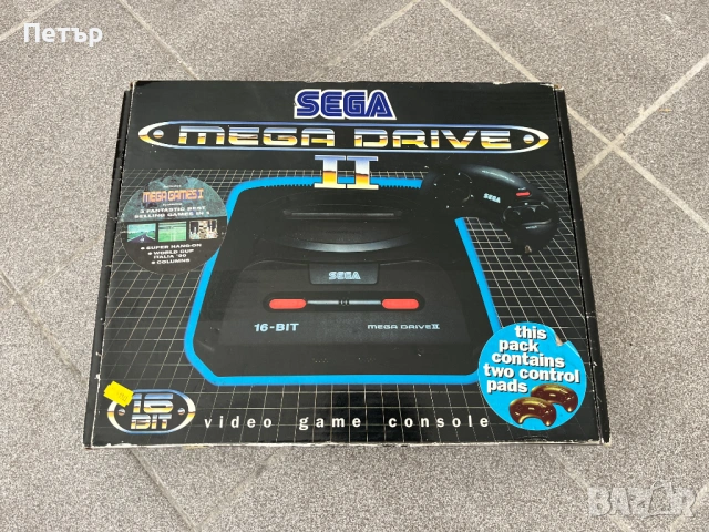 Sega Mega Drive II - оригинална игрална конзола в кутия