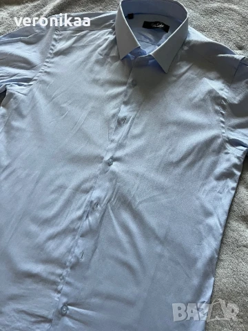 Официална светлосиня риза, снимка 2 - Ризи - 50846985