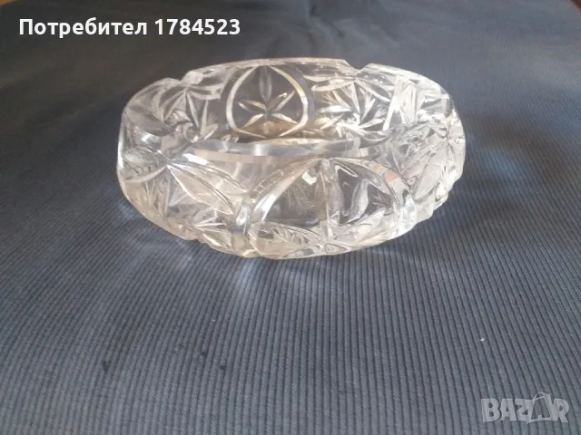 Кристален пепелник., снимка 2 - Антикварни и старинни предмети - 47813210