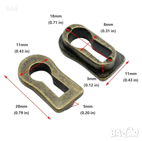 Метален капак за ключалка Antrader, бронзов цвят, декорация за мебелна ключалка, пакет от 10 броя, снимка 5 - Други стоки за дома - 53037227