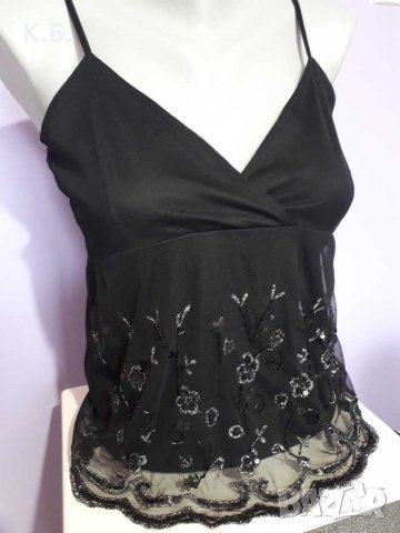 Официален топ с мъниста ,,VERO MODA" р-р S, снимка 3 - Корсети, бюстиета, топове - 32036519