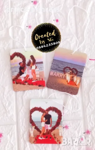 Ароматизатор за кола със снимка, картинка или текст по избор , снимка 6 - Аксесоари и консумативи - 43949606