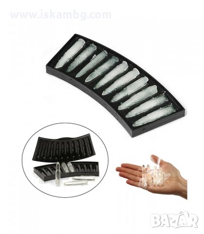 СИЛИКОНОВ МОЛД ЗА ЛЕД С ФОРМА НА КУРШУМИ АК-47 - код 2956, снимка 7 - Форми - 33905597