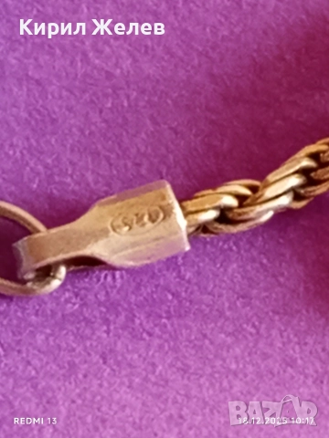 Елегантна сребърна гривна спираловидна двойна майсторска ръчна изработка 51120, снимка 7 - Гривни - 52833848