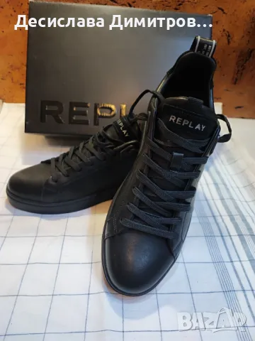 Оригинални нови мъжки обувки/маратонки REPLAY естествена кожа размер 44, снимка 2 - Маратонки - 47639127