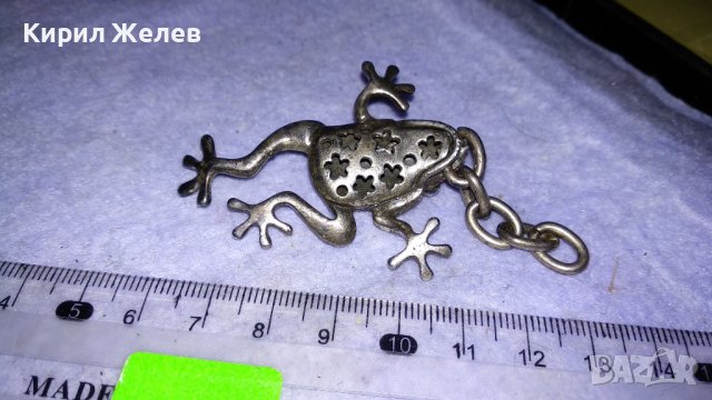 ПОСРЕБРЕНА АЖУРНА МЕДНА КРИСТАЛНА ЖАБКА АРТ ВИСУЛКА за ДАМСКИ КЛЮЧОДЪРЖАТЕЛ 34592, снимка 7 - Други - 39067925